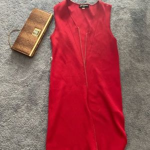 Karl lagerfeld sweater vest with gold zipper